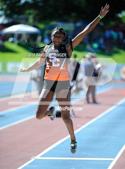 Thumbnail 2 in CIF State Track and Field Championships (Girls Long Jump Prelims) photogallery.