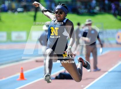 Thumbnail 3 in CIF State Track and Field Championships (Girls Long Jump Prelims) photogallery.