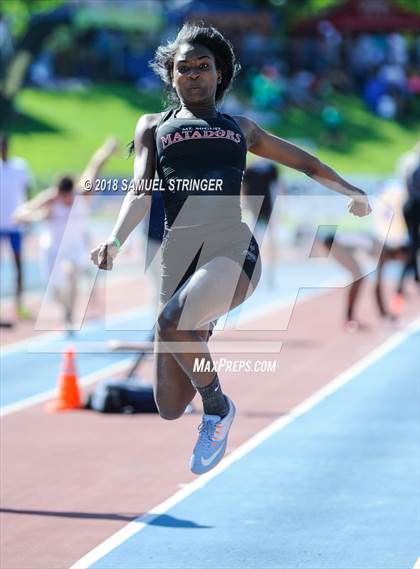 Thumbnail 2 in CIF State Track and Field Championships (Girls Long Jump Prelims) photogallery.