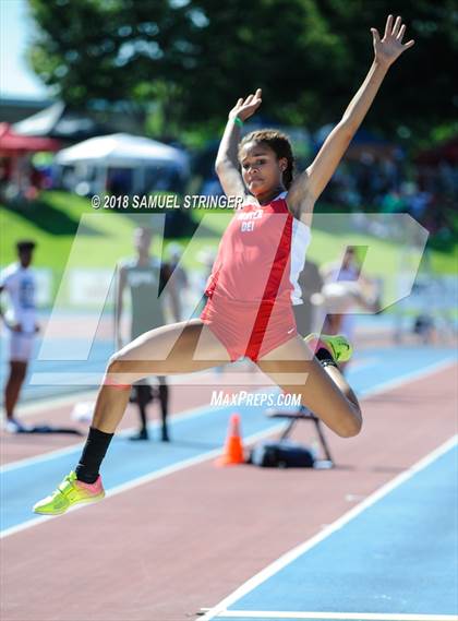 Thumbnail 2 in CIF State Track and Field Championships (Girls Long Jump Prelims) photogallery.