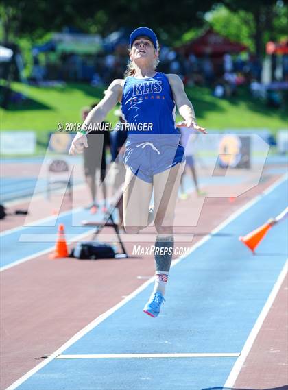 Thumbnail 1 in CIF State Track and Field Championships (Girls Long Jump Prelims) photogallery.