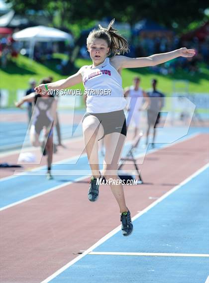 Thumbnail 1 in CIF State Track and Field Championships (Girls Long Jump Prelims) photogallery.