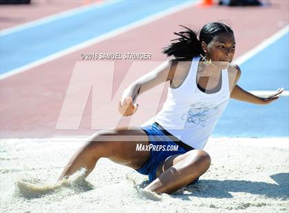 Thumbnail 2 in CIF State Track and Field Championships (Girls Long Jump Prelims) photogallery.