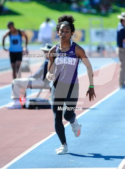 Thumbnail 2 in CIF State Track and Field Championships (Girls Long Jump Prelims) photogallery.