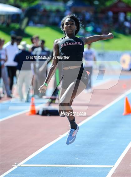 Thumbnail 1 in CIF State Track and Field Championships (Girls Long Jump Prelims) photogallery.