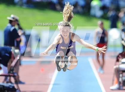 Thumbnail 3 in CIF State Track and Field Championships (Girls Long Jump Prelims) photogallery.