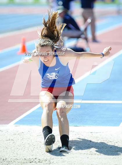 Thumbnail 2 in CIF State Track and Field Championships (Girls Long Jump Prelims) photogallery.