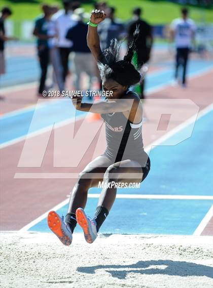 Thumbnail 3 in CIF State Track and Field Championships (Girls Long Jump Prelims) photogallery.