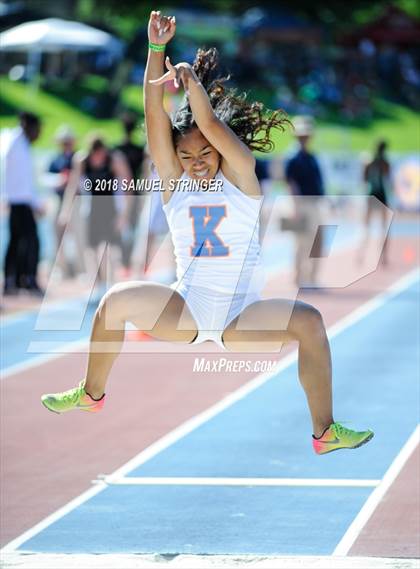 Thumbnail 2 in CIF State Track and Field Championships (Girls Long Jump Prelims) photogallery.