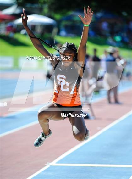 Thumbnail 3 in CIF State Track and Field Championships (Girls Long Jump Prelims) photogallery.