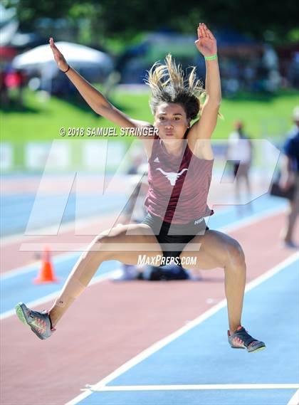 Thumbnail 2 in CIF State Track and Field Championships (Girls Long Jump Prelims) photogallery.