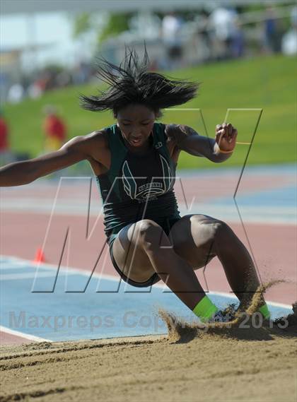 Thumbnail 2 in CIF State Track and Field Championships (Day 1 - Girls Triple Jump) photogallery.