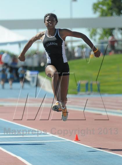 Thumbnail 1 in CIF State Track and Field Championships (Day 1 - Girls Triple Jump) photogallery.