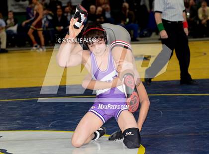 Thumbnail 3 in NYSPHSAA Wrestling Championships (Div.2 -  99 lb. Champ) photogallery.