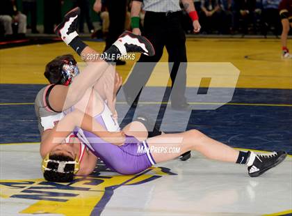 Thumbnail 2 in NYSPHSAA Wrestling Championships (Div.2 -  99 lb. Champ) photogallery.