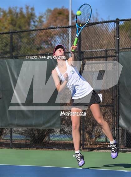 Thumbnail 1 in NCHSAA 3A Dual Team Tennis Championship photogallery.