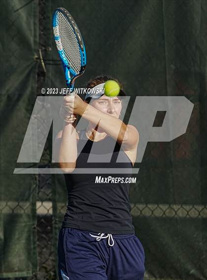 Thumbnail 2 in NCHSAA 3A Dual Team Tennis Championship photogallery.