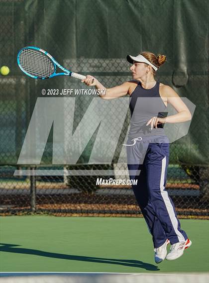 Thumbnail 2 in NCHSAA 3A Dual Team Tennis Championship photogallery.