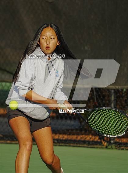 Thumbnail 2 in NCHSAA 3A Dual Team Tennis Championship photogallery.