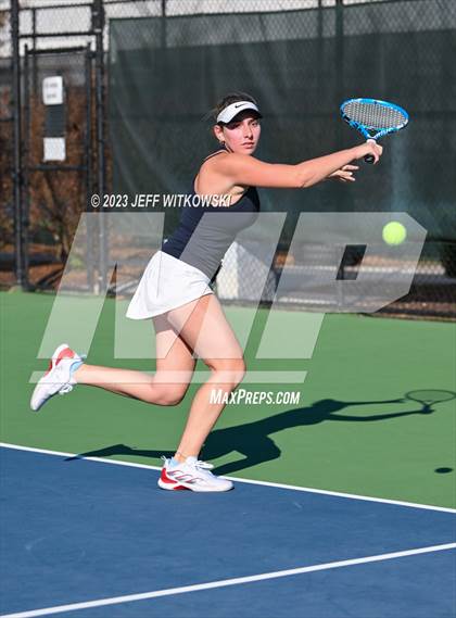 Thumbnail 1 in NCHSAA 3A Dual Team Tennis Championship photogallery.