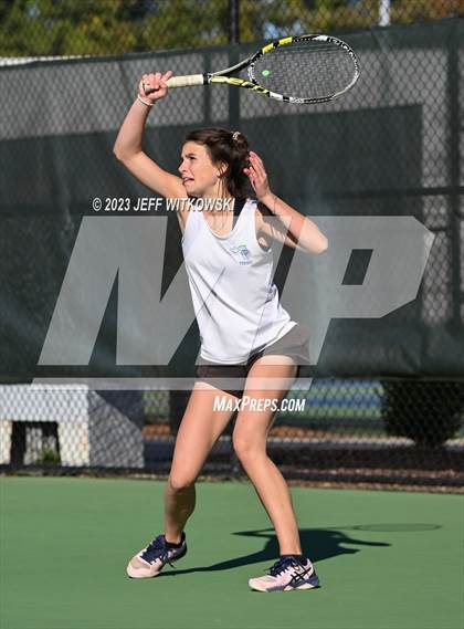 Thumbnail 2 in NCHSAA 3A Dual Team Tennis Championship photogallery.