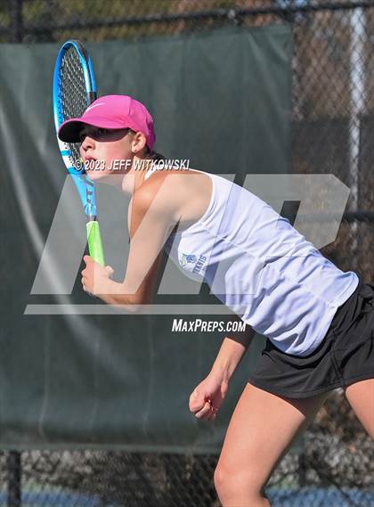 Thumbnail 2 in NCHSAA 3A Dual Team Tennis Championship photogallery.