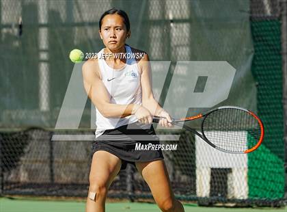 Thumbnail 2 in NCHSAA 3A Dual Team Tennis Championship photogallery.