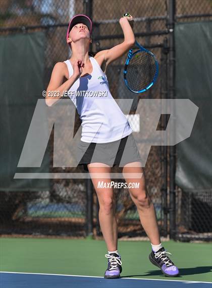 Thumbnail 2 in NCHSAA 3A Dual Team Tennis Championship photogallery.