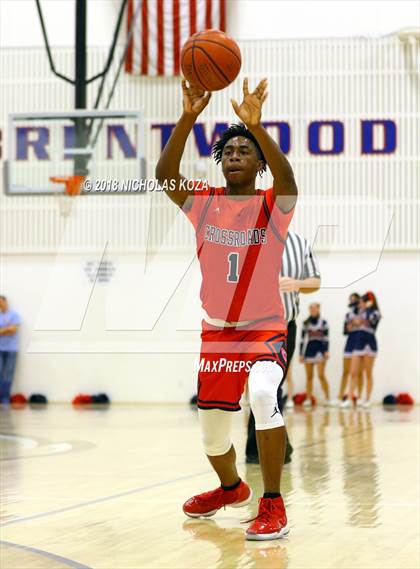 Thumbnail 2 in Crossroads vs. Brentwood School photogallery.