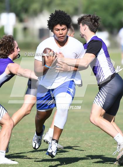Thumbnail 3 in Notre Dame Prep vs. Sunrise Mountain (Gotta Believe - 7 V 7) photogallery.