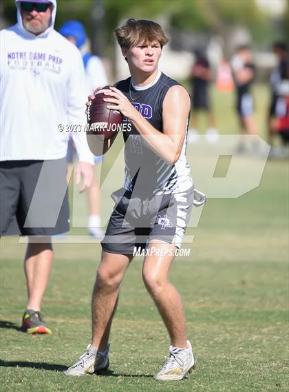 Thumbnail 2 in Notre Dame Prep vs. Sunrise Mountain (Gotta Believe - 7 V 7) photogallery.