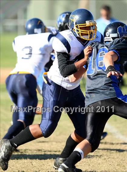 Thumbnail 3 in Southlands Christian @ Windward (CIF SS D1 8-Man Playoffs) photogallery.