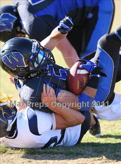 Thumbnail 2 in Southlands Christian @ Windward (CIF SS D1 8-Man Playoffs) photogallery.