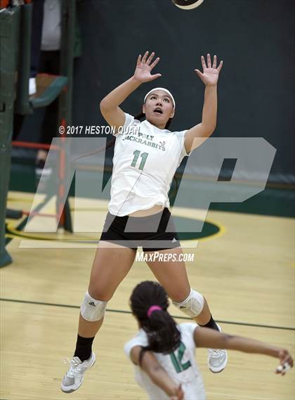 Thumbnail 3 in Temecula Valley vs Long Beach Poly (Dave Mohs Tournament) photogallery.