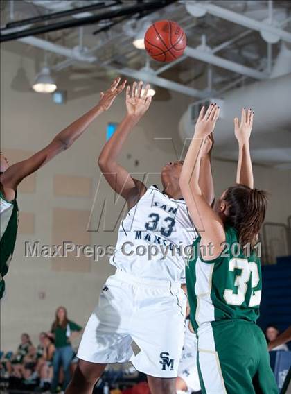 Thumbnail 2 in San Marcos vs Patrick Henry (So Cal Holiday Prep Classic) photogallery.