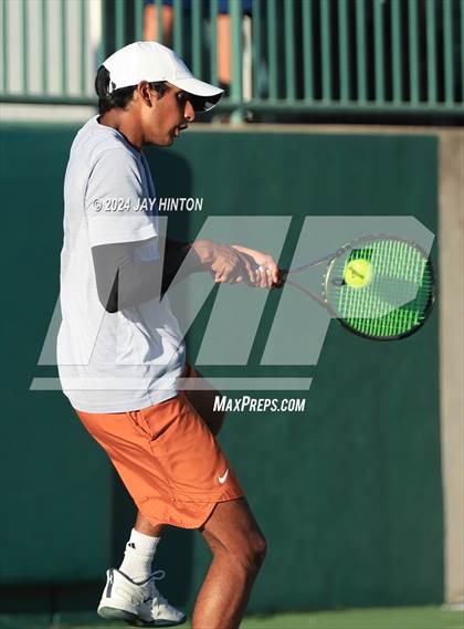 Thumbnail 3 in Round Rock Westwood vs Seven Lakes (UIL 6A Tennis Final) photogallery.