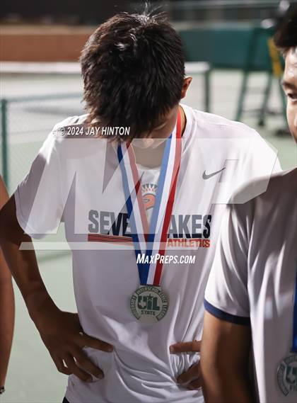 Thumbnail 2 in Round Rock Westwood vs Seven Lakes (UIL 6A Tennis Final) photogallery.