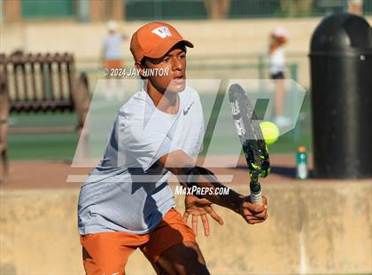 Thumbnail 3 in Round Rock Westwood vs Seven Lakes (UIL 6A Tennis Final) photogallery.