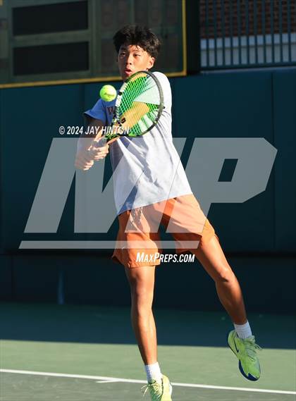 Thumbnail 2 in Round Rock Westwood vs Seven Lakes (UIL 6A Tennis Final) photogallery.