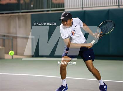 Thumbnail 2 in Round Rock Westwood vs Seven Lakes (UIL 6A Tennis Final) photogallery.