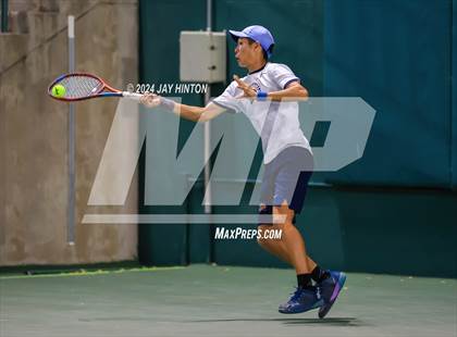 Thumbnail 3 in Round Rock Westwood vs Seven Lakes (UIL 6A Tennis Final) photogallery.
