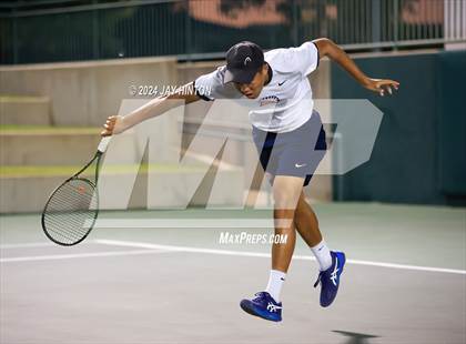 Thumbnail 3 in Round Rock Westwood vs Seven Lakes (UIL 6A Tennis Final) photogallery.