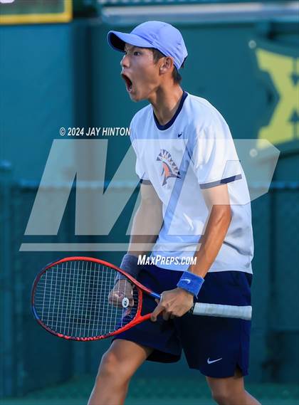 Thumbnail 3 in Round Rock Westwood vs Seven Lakes (UIL 6A Tennis Final) photogallery.