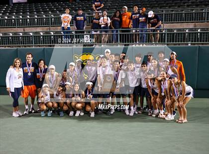 Thumbnail 3 in Round Rock Westwood vs Seven Lakes (UIL 6A Tennis Final) photogallery.
