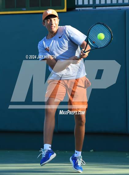 Thumbnail 2 in Round Rock Westwood vs Seven Lakes (UIL 6A Tennis Final) photogallery.