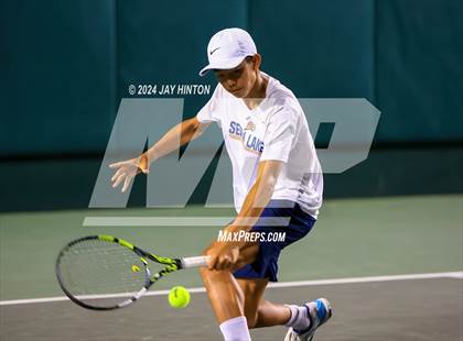 Thumbnail 2 in Round Rock Westwood vs Seven Lakes (UIL 6A Tennis Final) photogallery.