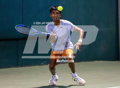 Thumbnail 2 in Round Rock Westwood vs Seven Lakes (UIL 6A Tennis Final) photogallery.