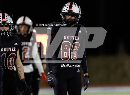 Thumbnail 3 in Gruver vs. Muenster (UIL Football 2A Region 2 Semifinal) photogallery.