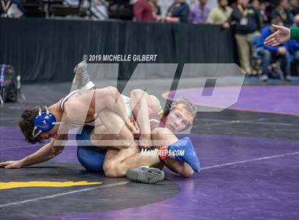 Thumbnail 3 in NYSPHSAA D2 Wrestling Championships (Semifinals 152 - 220 lbs) photogallery.