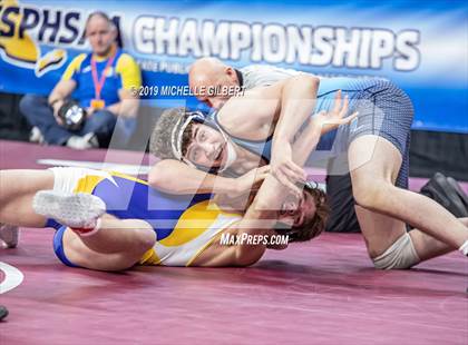 Thumbnail 2 in NYSPHSAA D2 Wrestling Championships (Semifinals 152 - 220 lbs) photogallery.